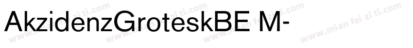 AkzidenzGroteskBE M字体转换